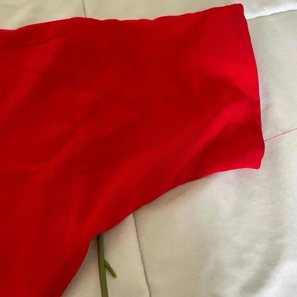 H Halston red side pockets mini dress - Picture 7 of 7